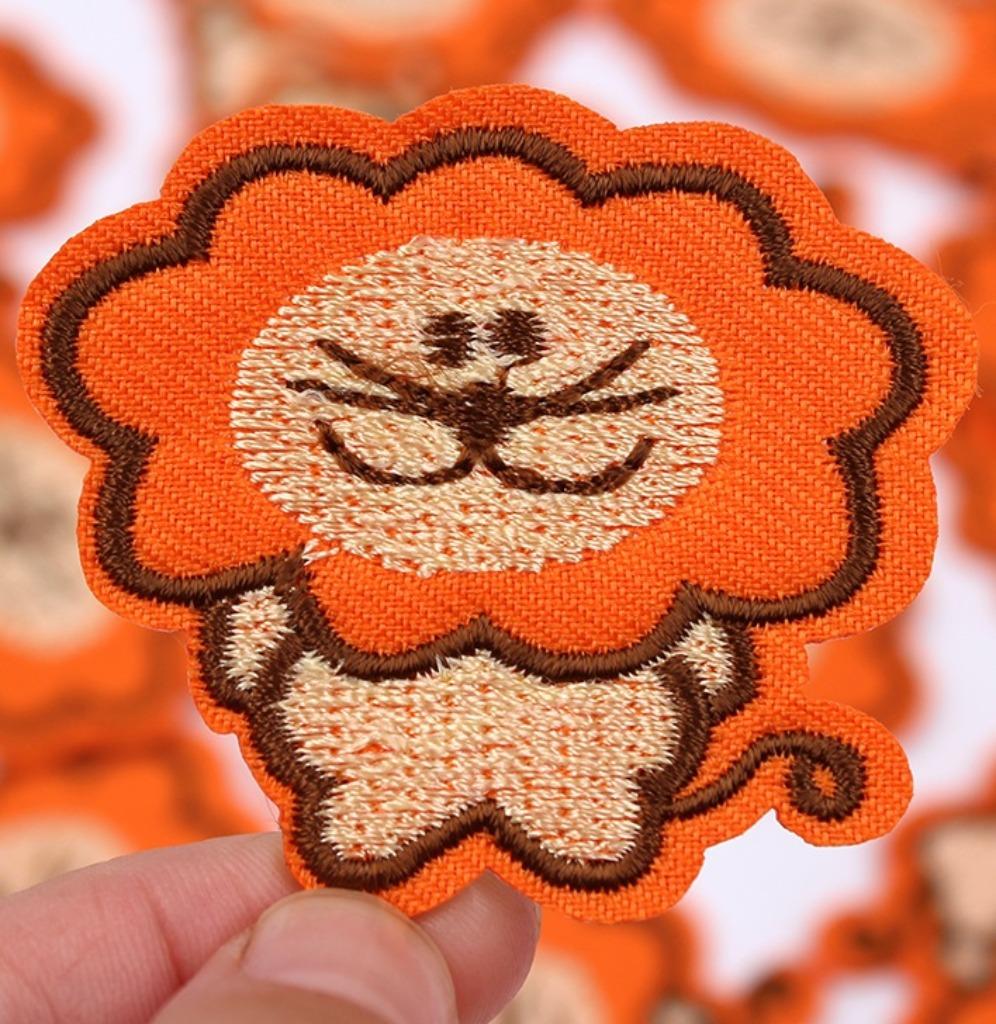 Leeuw strijkplaatje patch kinderen - 50 x 43 mm, Ophalen of Verzenden, Nieuw