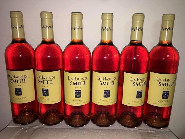6 X Les Hauts de Smith Bordeaux Rosé 2011. Parfait., Collections, Vins, Neuf, Rosé, France, Pleine, Enlèvement ou Envoi