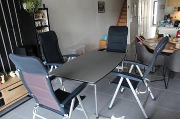 Table de camping Isabela+4 chaises pliantes Westfield