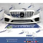 W205 C205 Mercedes C Klasse FACELIFT AMG VOORBUMPER WIT + GT, Pare-chocs, Avant, Utilisé, Enlèvement ou Envoi