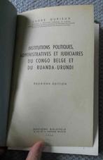 Institutions Congo belge et Ruanda - Urundi (André Durieux), Boeken, Ophalen of Verzenden, Gelezen, Afrika