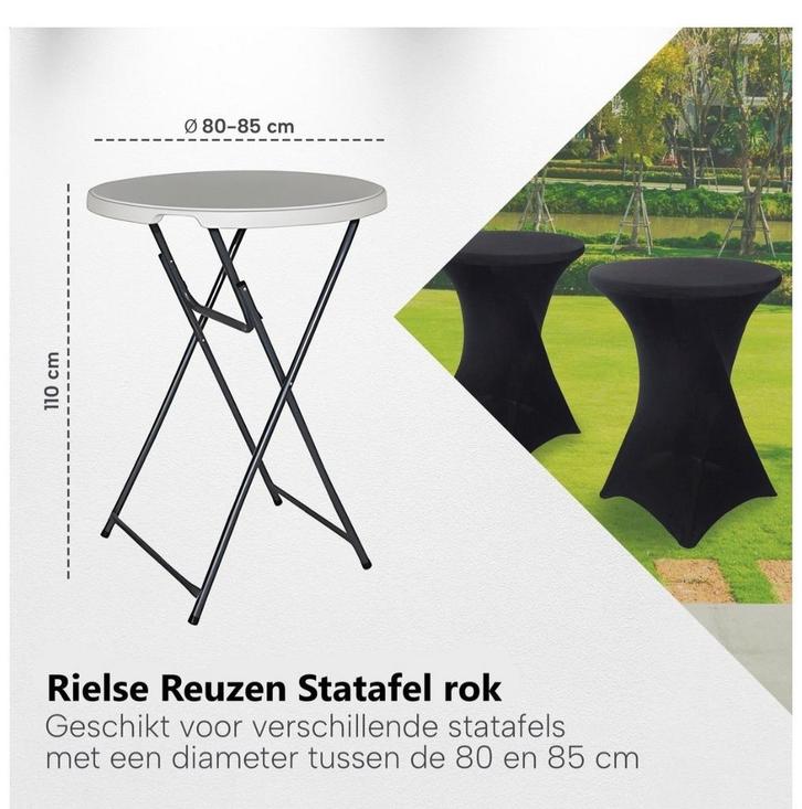 Tafelhoezen te huur voor al jou feestjes., Huis en Inrichting, Tafels | Statafels, Zo goed als nieuw, Ophalen of Verzenden