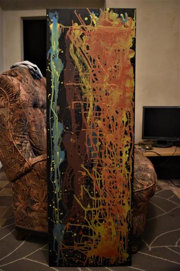 Abstract schilderij vullen en kleuren, door joky kamo beschikbaar voor biedingen