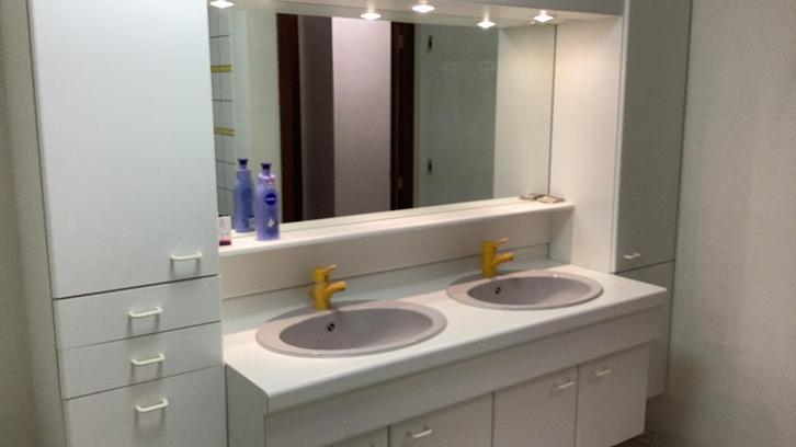 Meubles sdb, Huis en Inrichting, Badkamer | Badkamermeubels, Gebruikt, Wastafelkast, 150 tot 200 cm, 150 tot 200 cm, 25 tot 50 cm