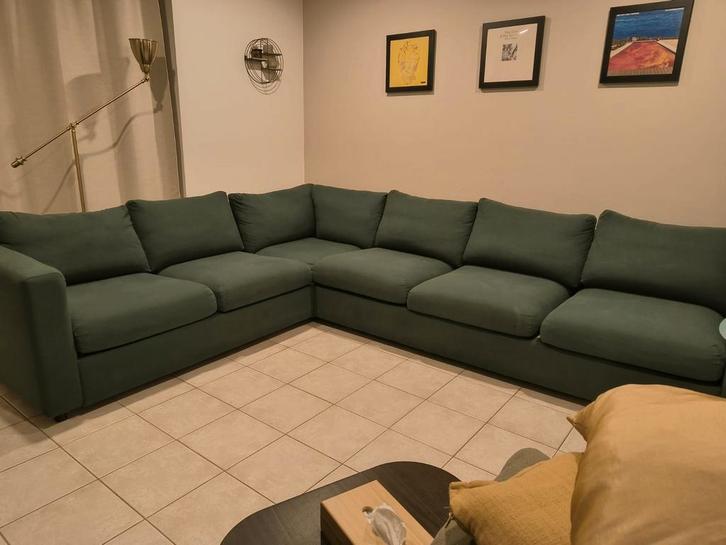 Groene VIMLE Ikea zetel voor 6 personen, Maison & Meubles, Canapés | Coins salons complets, Comme neuf, Enlèvement