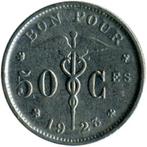 België 50 centimes, 1923  Frans - "BELGIQUE", Ophalen of Verzenden, Losse munt