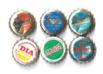 6 oude kroonkurken bierdoppen soda kurk Tsjechoslow '60-'80, Verzamelen, Overige merken, Overige typen, Gebruikt, Ophalen of Verzenden