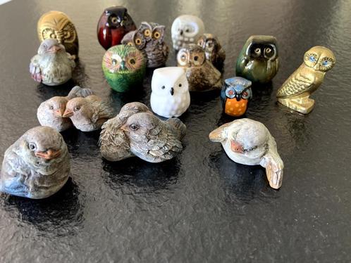 Favoriet gegarandeerd: set van 16 steenuilen, h, Verzamelen, Dierenverzamelingen, Gebruikt, Beeldje of Figuurtje, Vogel, Ophalen of Verzenden