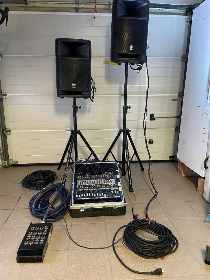 PA mengpaneel,stagesnake,actieve luidsprekers perfecte staat, Muziek en Instrumenten, Versterkers | Keyboard, Monitor en PA, Gebruikt