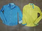 blauw en geel CKS hemd maat 140, Gebruikt, Cks, Overhemd of Blouse, Ophalen of Verzenden