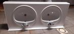 Dubbele lavabo met grohe kranen, Huis en Inrichting, Ophalen, Gebruikt, 100 tot 150 cm, Wasbak of Wastafel