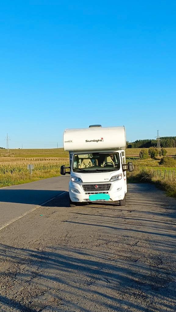Camping car sunlight A72 Euro 6, Caravans en Kamperen, Mobilhomes, Particulier, Fiat, Fiat, Diesel, Douche, Caméra de recul, Serrures de sécurité