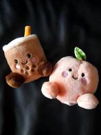 🧸 Peluche Bubble Tea & Pêche – Le combo parfait de douceur, Ophalen, Zo goed als nieuw