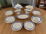 49-delig blauw servies Badonviller France Wagram, Ophalen