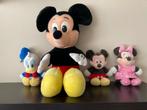 Knuffels Disney figuren (Minnie & Mickey Mouse/Donald Duck), Gebruikt, Ophalen of Verzenden