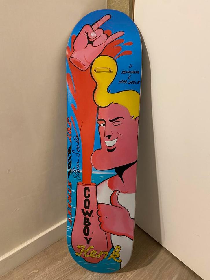Gelimiteerd Cowboy Henk skateboard deck, Sport en Fitness, Skateboarden, Skateboard, Ophalen