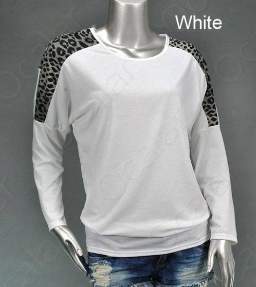 leuke oversized shirt met luipaard print, Kleding | Dames, T-shirts, Wit, Verzenden