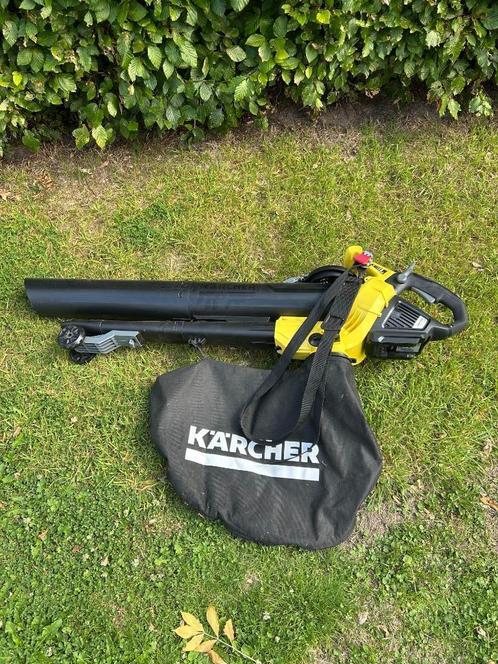 Kärcher bladblazer, Tuin en Terras, Bladblazers, Zo goed als nieuw, Handgedragen, Accu, Met opvangzak, Met neuswiel, Met zuigfunctie