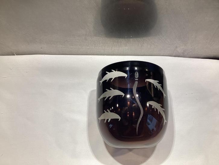 Vaas in glas get DST. 090/Da., Antiek en Kunst, Antiek | Vazen, Ophalen