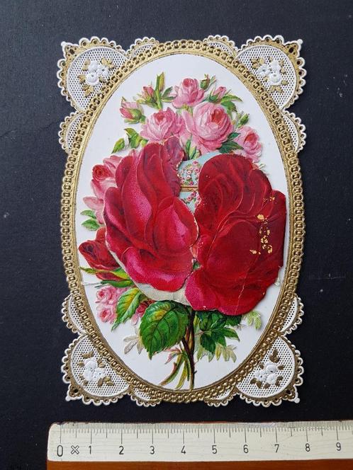 Santje Heiligenprentje met kant Holy card Devotie Bloemen, Verzamelen, Bidprentjes en Rouwkaarten, Bidprentje, Verzenden