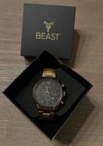 Goudkleurig Beast Horloge voor Heren, Handtassen en Accessoires, Horloges | Heren, Overige merken, Ophalen of Verzenden, Zo goed als nieuw