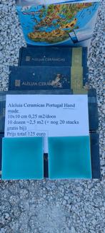 Tegels Aleluia Ceramics lot 2,5 m2 10 x 10 cm turquoise, Ophalen, Zo goed als nieuw