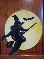 3D Wanddecoratie Halloween Heks, Ophalen of Verzenden, Nieuw, Versiering