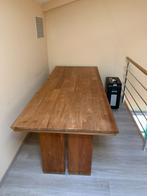Table de ferme en tek, Huis en Inrichting, Tafels | Eettafels, Ophalen, Zo goed als nieuw