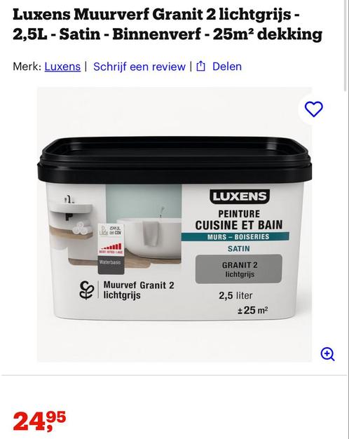 Nieuw - Ongeopend - 2,5L, Doe-het-zelf en Bouw, Verf, Beits en Lak, Nieuw, Ophalen