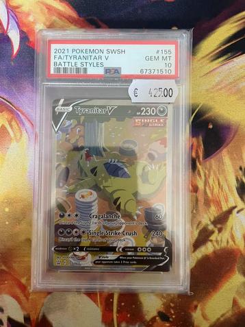 Tyranitar v alt art psa 10, Enlèvement ou Envoi, Comme neuf