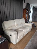 Zetel ivoor leder Château d’Ax 3-zit met 2-relaxen, Ophalen, Driepersoons, Leer, Zo goed als nieuw