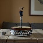 Vintage bruine UFO hanglamp / space age luster, Ophalen of Verzenden