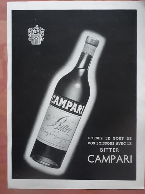 Magazine publicitaire VINTAGE ; CAMPARI & Keerz. : Lampes CI, Collections, Vins, Comme neuf, Autres types, France, Envoi