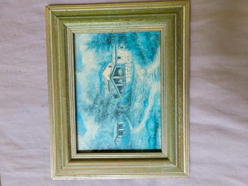 prachtig blauw kunstwerk, Antiek en Kunst, Kunst | Schilderijen | Abstract, Ophalen of Verzenden