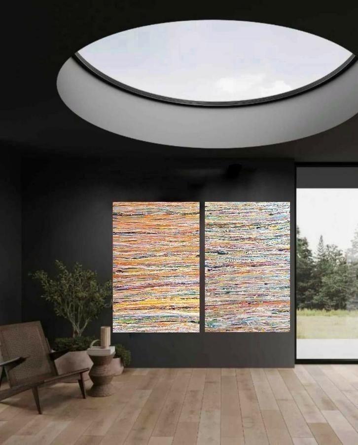 Piece of happiness & Colors of our lives, Antiek en Kunst, Kunst | Schilderijen | Abstract, Ophalen