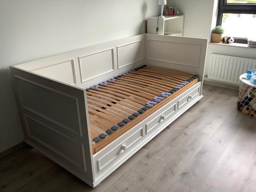 Kinderbed / eenpersoonsbed met latoflex, Maison & Meubles, Chambre à coucher | Lits, Utilisé, Une personne, Bois, Blanc, Enlèvement