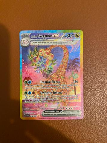 Alolan Exeggutor EX Full Art 242/191 - Carte Pokémon disponible aux enchères