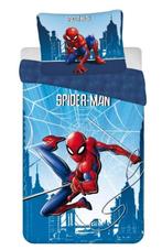 Spiderman Dekbedovertrek 140 x 200 cm Jump - Marvel, Kinderen en Baby's, Nieuw, Blauw, Dekbedovertrek, Ophalen of Verzenden