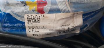 vob st 25mm2  95 m zwart en 95 m blauw beschikbaar voor biedingen