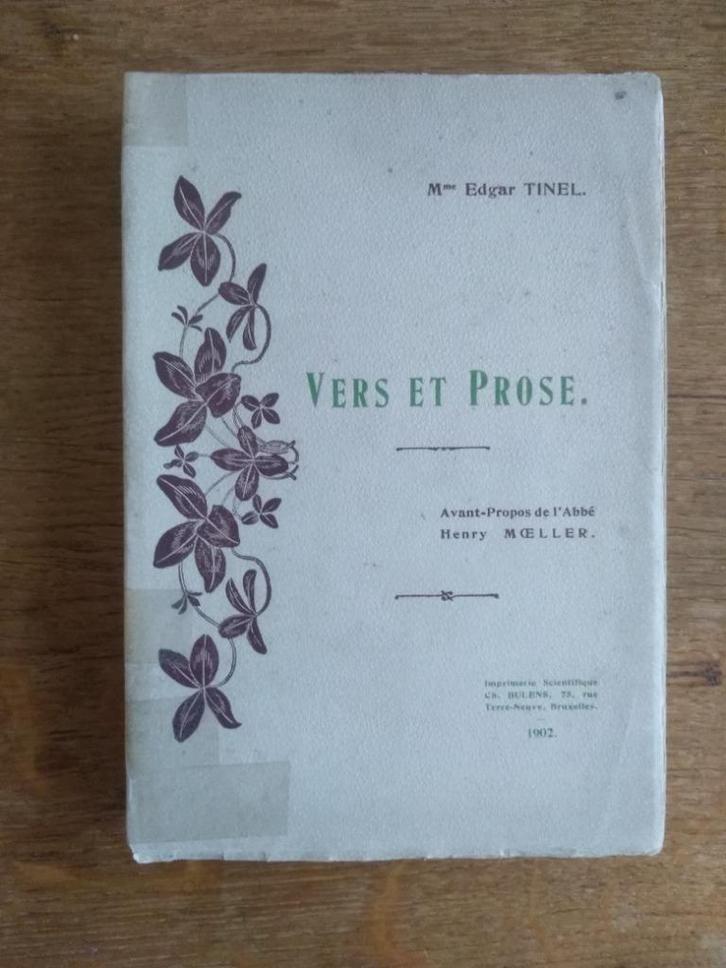 VERS  ET  PROSE  /  Mme Edgar Tinel, Boeken, Gedichten en Poëzie, Gelezen, Ophalen