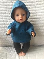 268. Babyborn: Nieuwe hoodie met olifantjes + zwarte broek, Kinderen en Baby's, Speelgoed | Poppen, Ophalen of Verzenden, Nieuw