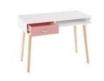 Vintage koraalroze kindebureau, Kinderen en Baby's, Ophalen, Gebruikt, Tafel(s)