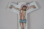 Crucifix en céramique italienne Ruffinelli, Enlèvement ou Envoi