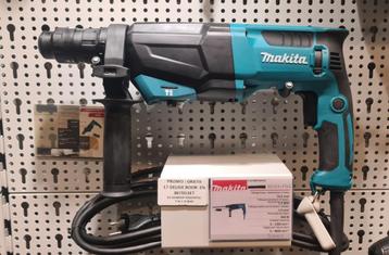Marteau rotatif Makita HR2670FTX2 SDS+ 800W ; 3J. + set de f, Neuf, 600 watts ou plus, Enlèvement, Mécanisme de percussion
