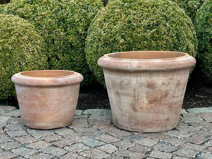 terracotta bloempotten - vorstbestendig, Tuin en Terras, Bloempotten, Terracotta, Binnen, Balkon, Tuin, Rond, Ophalen