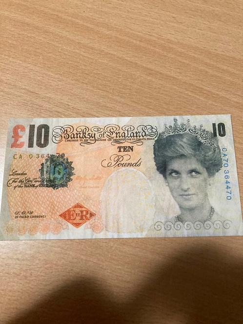 Banksy billet Lady Di Fenner 10 pounds UK, Timbres & Monnaies, Billets de banque | Europe | Billets non-euro