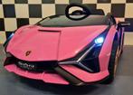 Kinderauto Lamborghini roze - soft start - RC- GRATIS HOES, Ophalen of Verzenden, Nieuw, Afstandsbediening