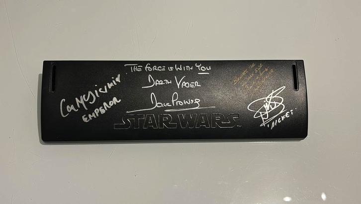 Star Wars lichtzwaard + houder voor handtekeningen, Verzamelen, Star Wars, Zo goed als nieuw, Ophalen of Verzenden
