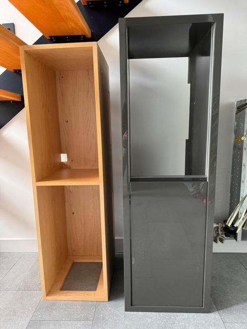 Tv meubel grijs gelakt met 2 schuifdeuren, Huis en Inrichting, Kasten |Televisiemeubels, Zo goed als nieuw, Minder dan 100 cm