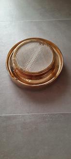 Oude gouden plafondlamp 29cm D nooit geplaatst Nieuw, Nieuw, Ophalen of Verzenden, Glas